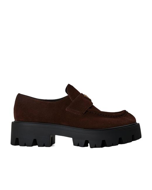 Prada Brown Durable Cushioned Loafers