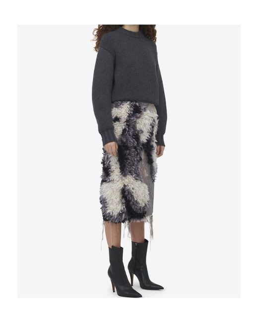 McQueen Black Crewneck Knitted Jumper