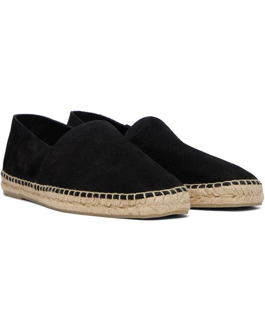 Tom Ford Black Barnes Straw Sandals for men