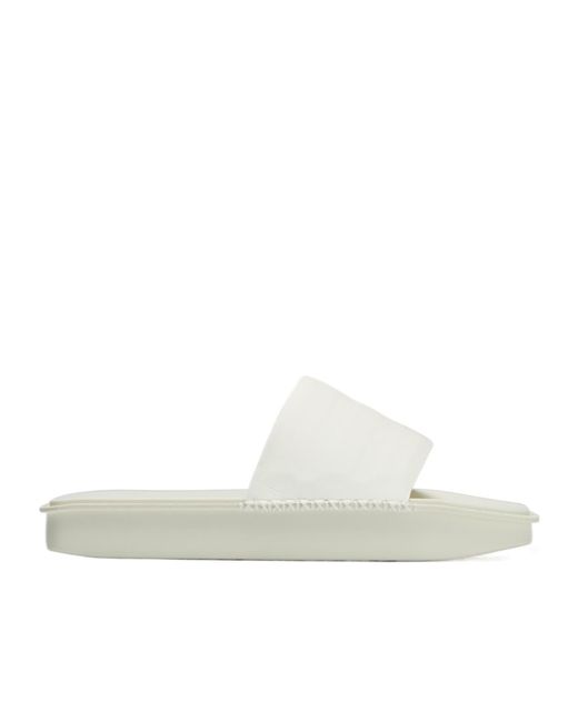 Y-3 White Water Square Toe Slides