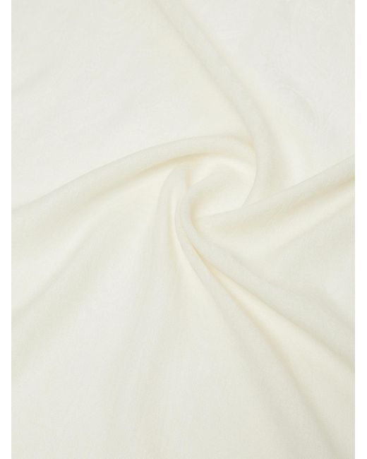 Max Mara White Mxapalmeti Paisley Jacquard Shawl