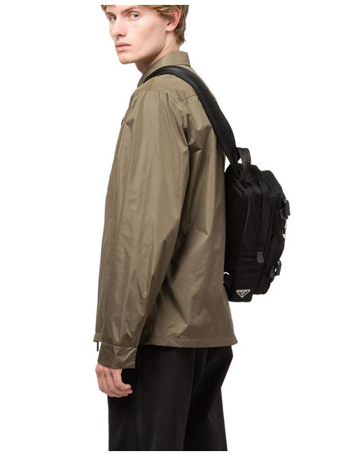Prada Black Single Strap Backpack for men