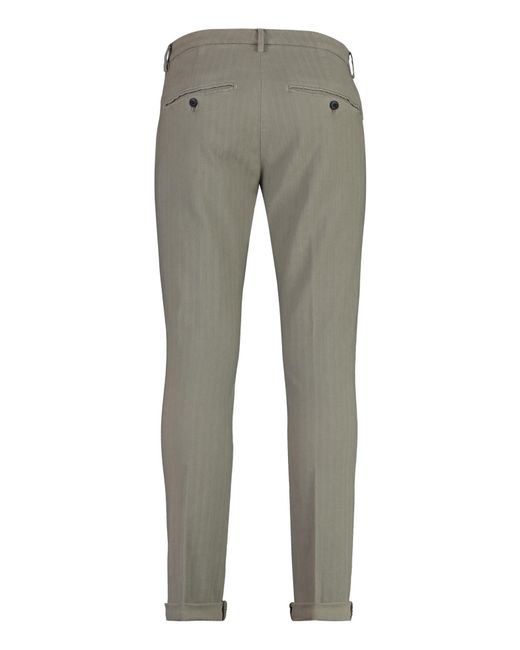 Dondup Gray Gaubert Chino Pants for men