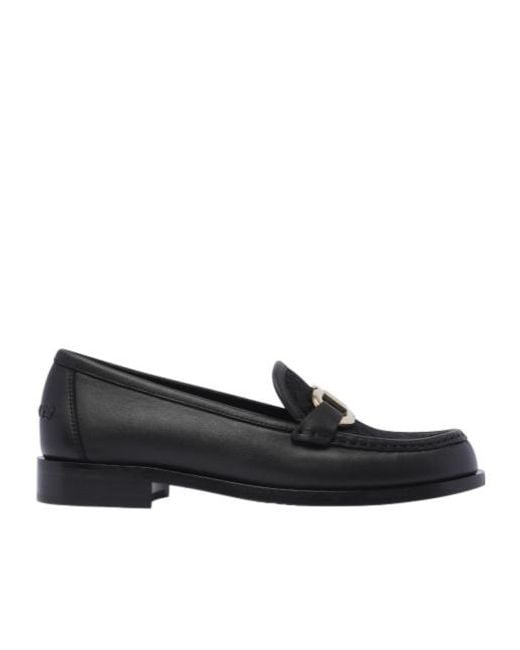 Ferragamo Black Ferragamo Gancini Jacquard Slip-On Loafers