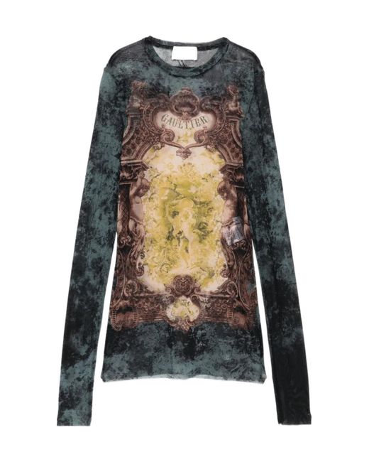 Jean Paul Gaultier Black Printed T-Shirt