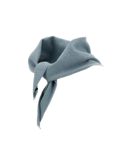 Extreme Cashmere Blue Triangle Headscarf