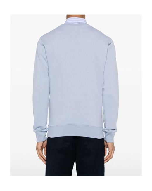 Maison Kitsuné Blue Maison Kitsuné Chillax Fox Patch Crewneck Sweatshirt for men