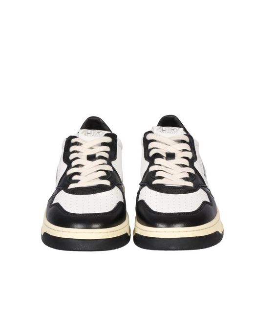 Autry White Medalist Bicolor Low-Top Sneakers for men