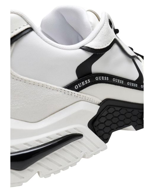 Guess White Ciesta Logo-Tape Sneakers