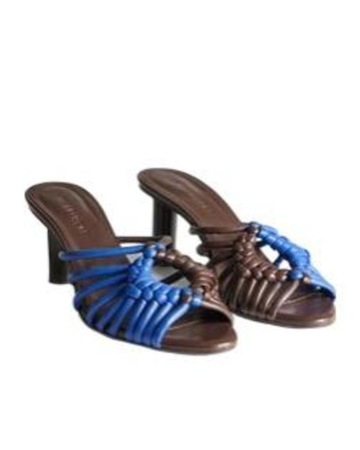 J.W. Anderson Blue Plot Leather Heeled Sandals