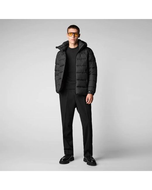 Save The Duck Black Boris Puffer Jacket for men