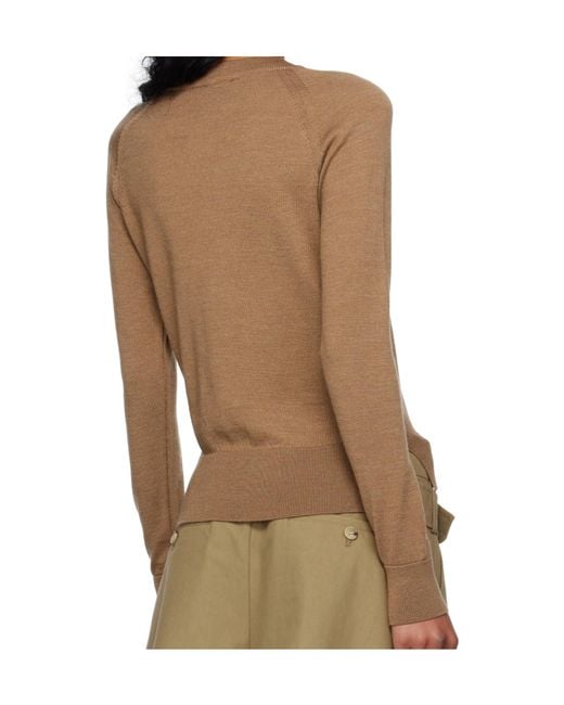 Simone Rocha Brown Embellished Knitted Jumper