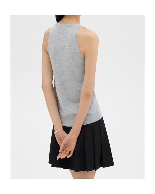 Theory Gray Wool Knitted Vest