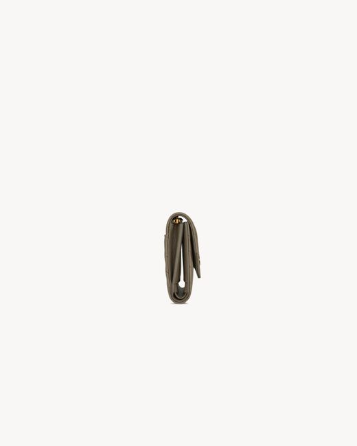 Saint Laurent Natural Trifold Wallet