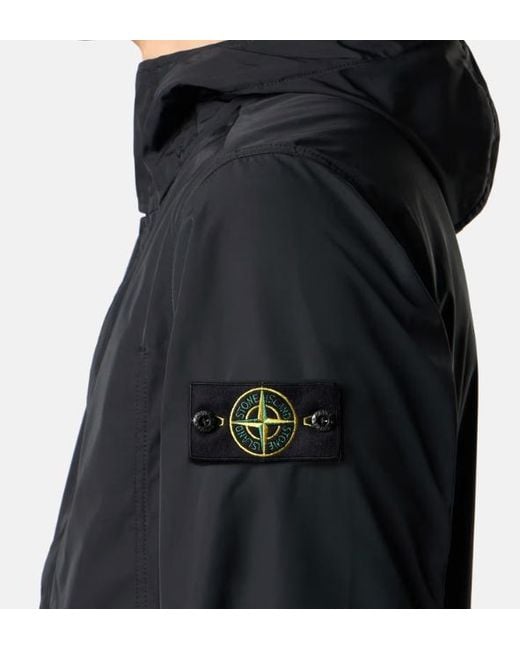 Stone Island Blue Compass-Badge Hooded Jacket for men