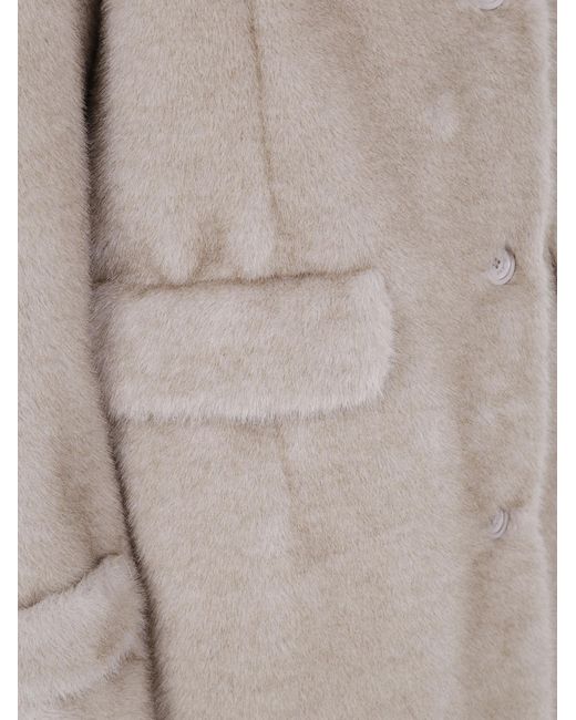 Herno Gray Buttoned Flap-Pocket Coat
