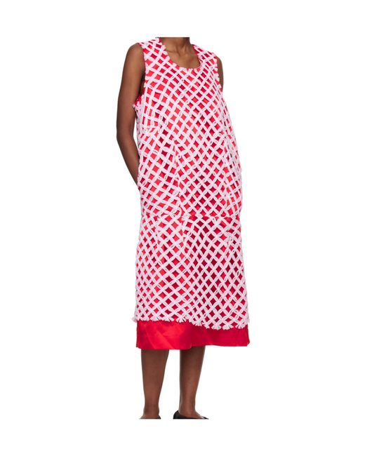Comme des Garçons Red Sleeveless Dress