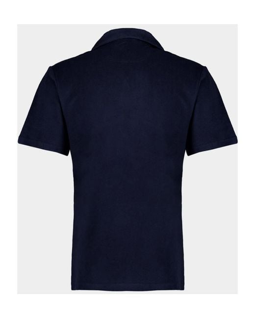 Frescobol Carioca Blue Faustino Terry Polo Shirt for men