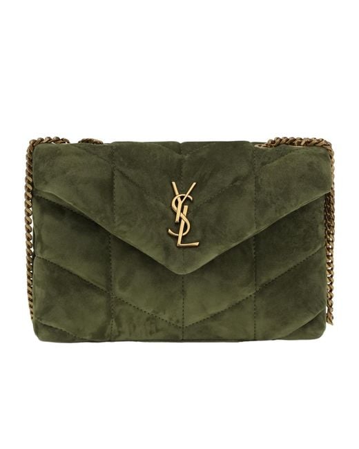 Saint Laurent Green Loulou Puffer Toy Quilted Shoulder Bag