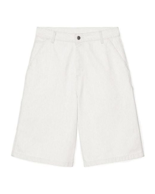Carhartt White Mercer Stripe Single Knee Short