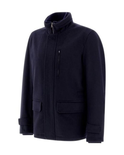 Herno Blue Zip-Up Bomber Jacket for men