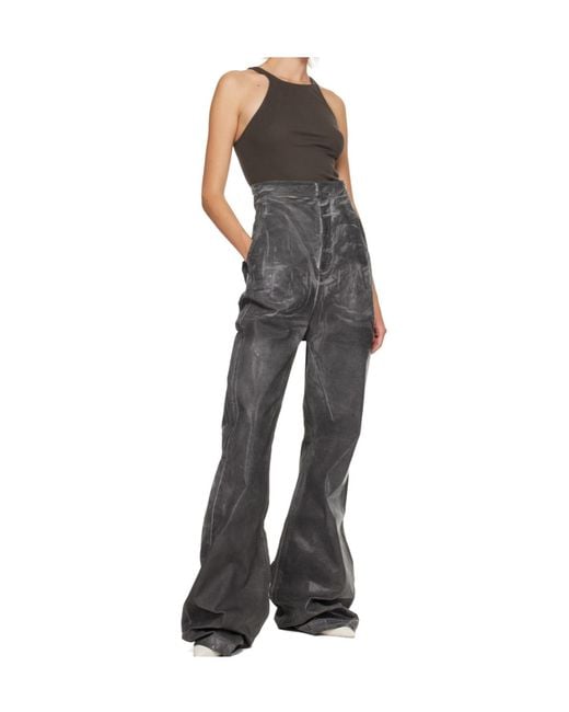 Rick Owens Concordians Dirt Bolan Jeans in Grey | Lyst UK