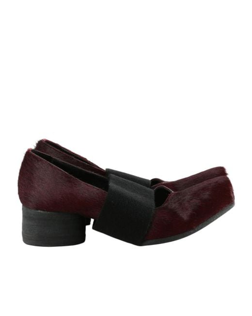 Uma Wang Brown Square-Toe Ballet Flats