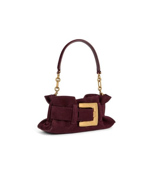 Balmain Purple Anthem Mini Shoulder Bag
