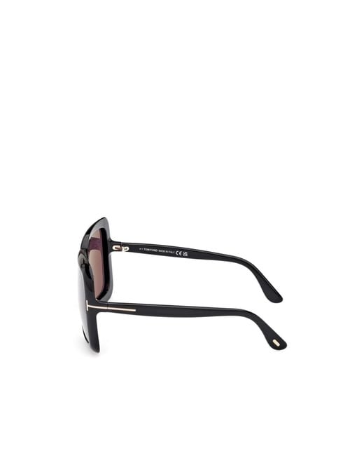 Tom Ford Purple Eyewear Lorelai Oversized Frame Sunglasses
