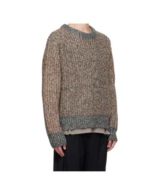 Song For The Mute Gray Crew Neck Sweater for men