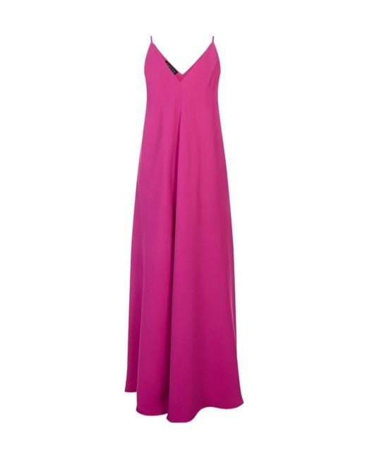 Gianluca Capannolo Pink V-Neck Spaghetti-Strap Maxi Dress