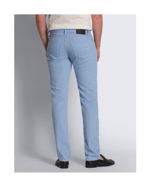 Brioni Blue Five-Pocket Logo-Patch Jeans for men