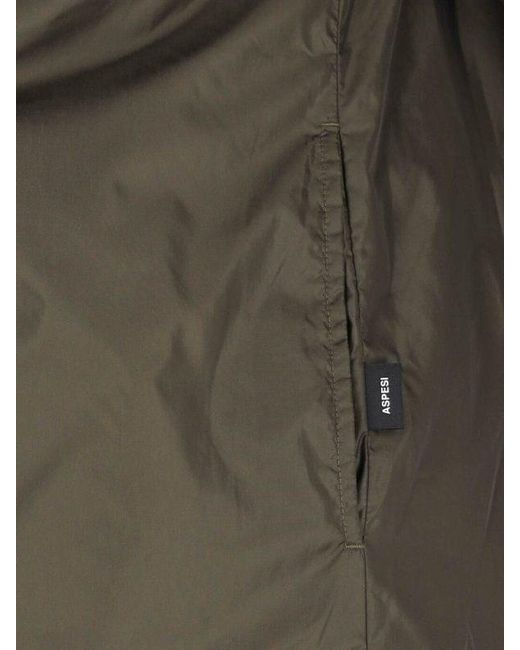 Aspesi Green Long Sleeve Shirt Jacket for men