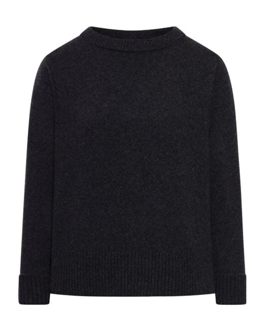Roberto Collina Black Crew Neck Long-Sleeved Sweater