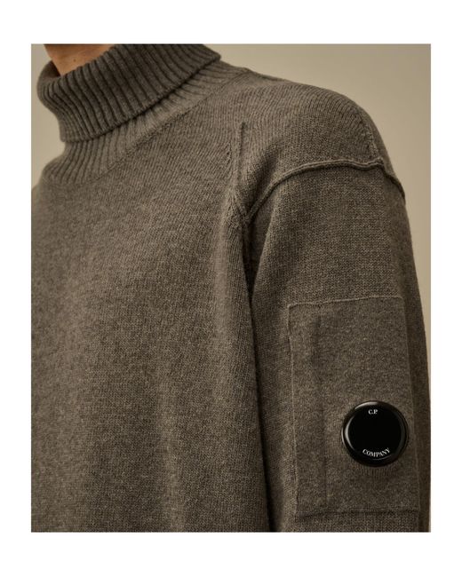 C P Company Green Roll-Neck Sweater for men