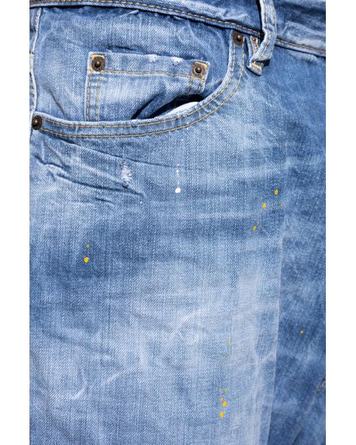 DSquared² Blue Be Cool Be Nice Wash Loose Jeans for men