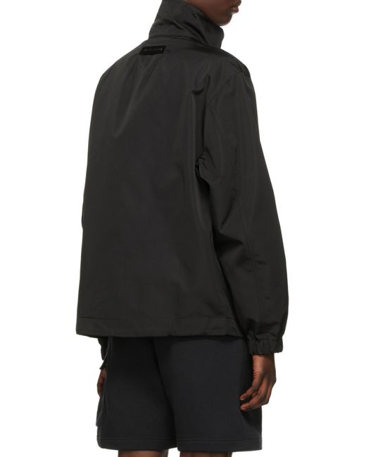 1017 ALYX 9SM Blue Logo Plaque High-Neck Windbreaker for men