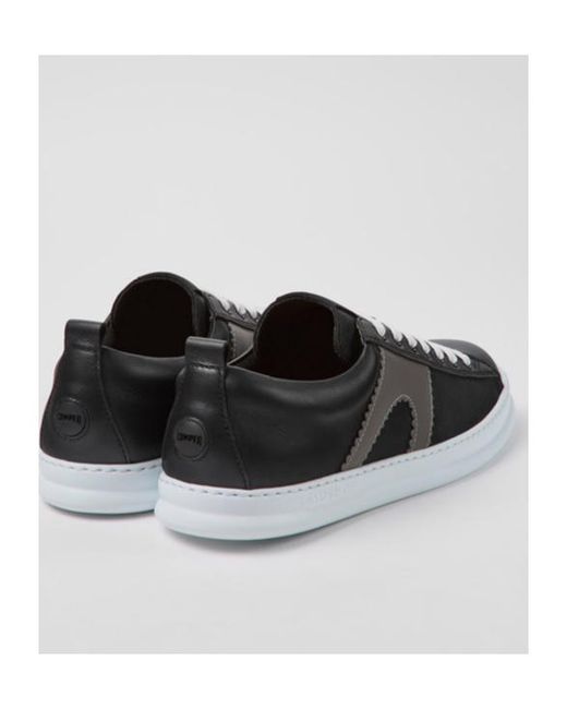 Camper Black Runner Four Leather Sneakers for men