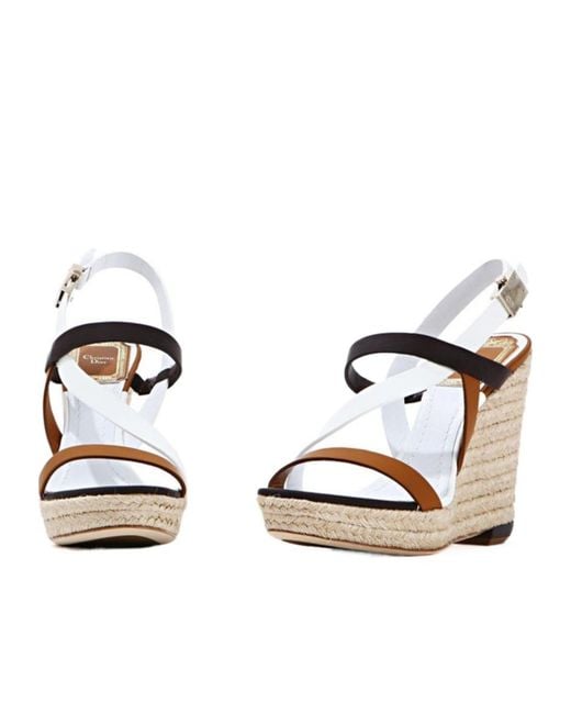 Dior Natural Wedge Sandals With Straps