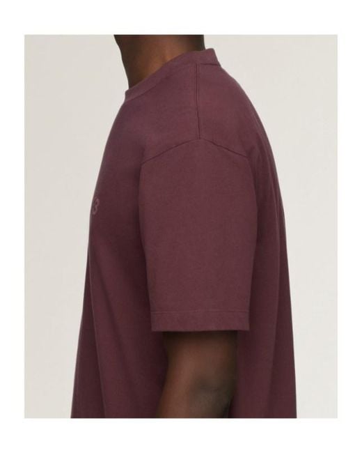 Y-3 Purple Logo Crewneck T-Shirt for men