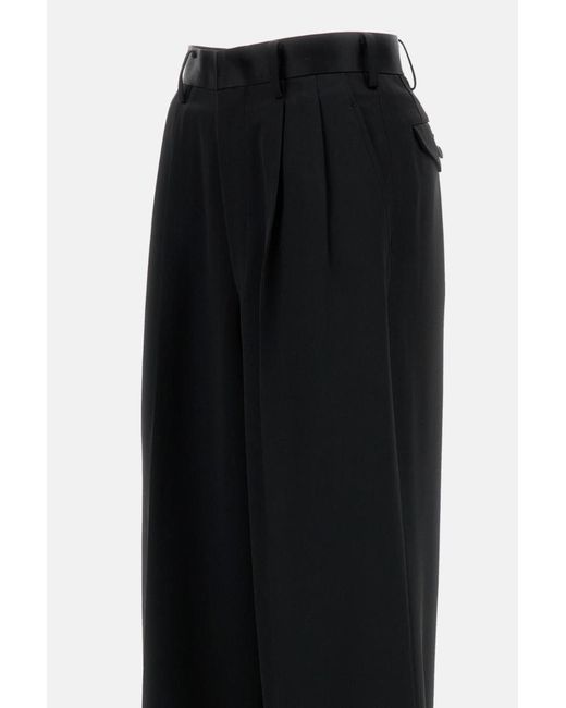 Junya Watanabe Black Pleated Trousers