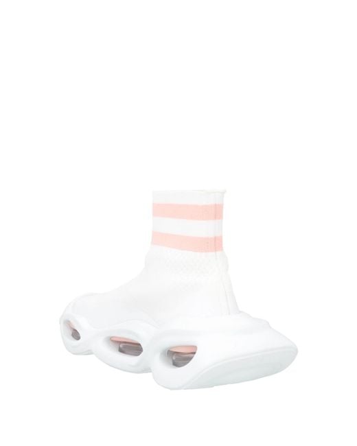 Dolce & Gabbana White Two-Tone Knit Sock Shoes