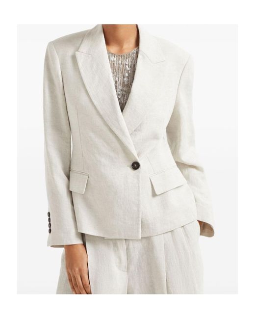 Brunello Cucinelli White Sparkling Jacket