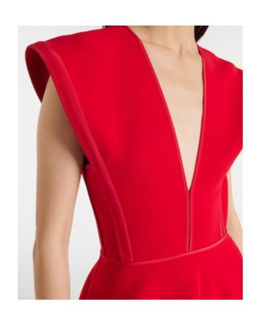 Maticevski Red Empath Draped Midi Dress
