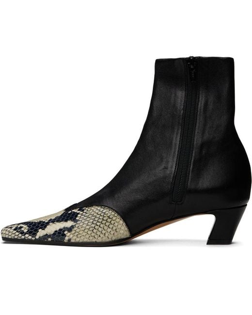 Khaite Black Nevada Ankle Stretch Boot 40
