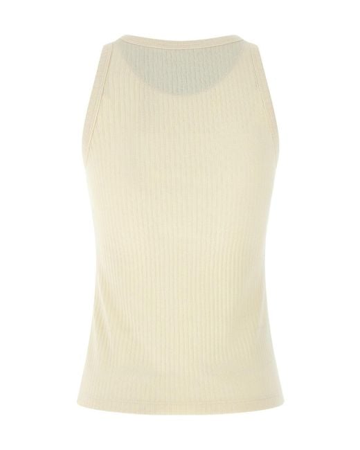 Marni Natural Logo Patch Knitted Tank Top