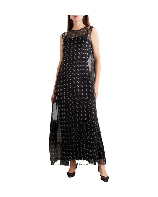 Emilia Wickstead Black Silk Organza And Faille Dress