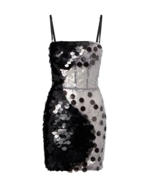 Nensi Dojaka Black Sequined Minidress