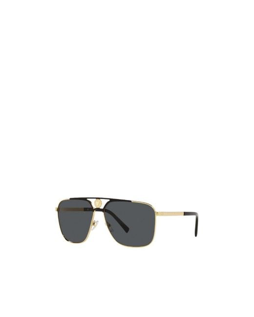 Versace White Eyewear Oversized Frame Sunglasses for men