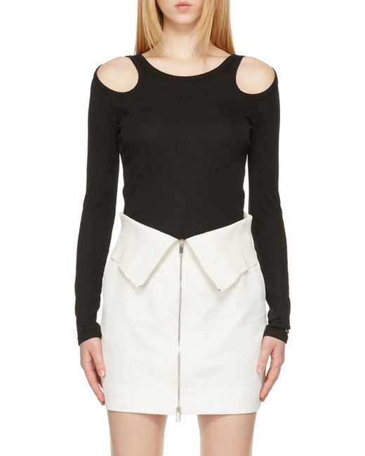Stella McCartney Black Cut-Out Long-Sleeve Top